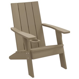 Tuinstoel Adirondack 75x88,5x89,5 cm polypropeen lichtbruin