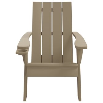 Tuinstoel Adirondack 75x88,5x89,5 cm polypropeen lichtbruin