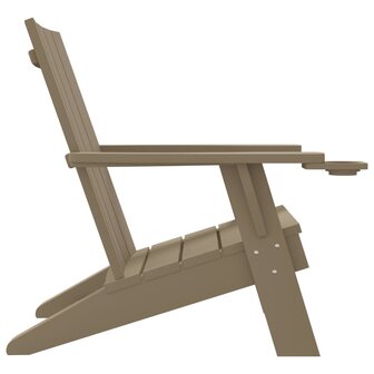 Tuinstoel Adirondack 75x88,5x89,5 cm polypropeen lichtbruin
