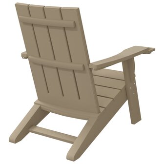 Tuinstoel Adirondack 75x88,5x89,5 cm polypropeen lichtbruin