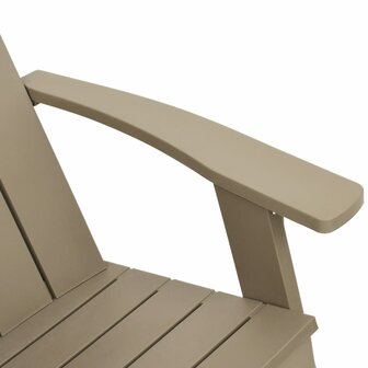 Tuinstoel Adirondack 75x88,5x89,5 cm polypropeen lichtbruin