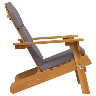 Tuinstoel Adirondack met kussens massief acaciahout
