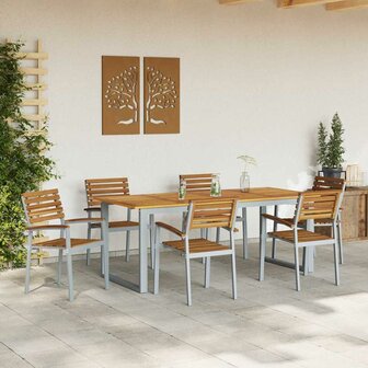 Tuinstoel 6 pcs Bruin 56 x 57 x 87cm Massief acaciahout