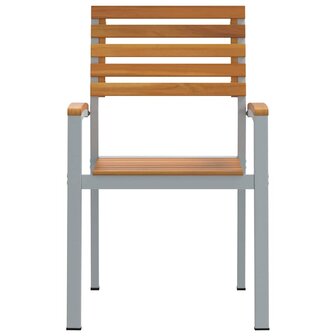 Tuinstoel 8 pcs Bruin 56 x 57 x 87cm Massief acaciahout
