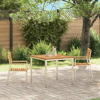 Tuinstoel 2 pcs Bruin 56 x 54.5 x 87cm Massief acaciahout