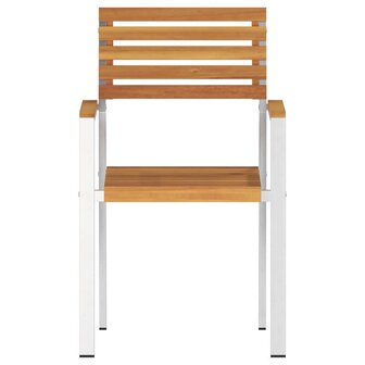 Tuinstoel 4 pcs Bruin 56 x 54.5 x 87cm Massief acaciahout