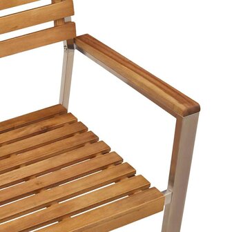 Tuinstoel 4 pcs Bruin 56 x 54.5 x 87cm Massief acaciahout