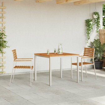 Tuinstoel 2 pcs Bruin 56 x 54.5 x 87cm Massief teakhout