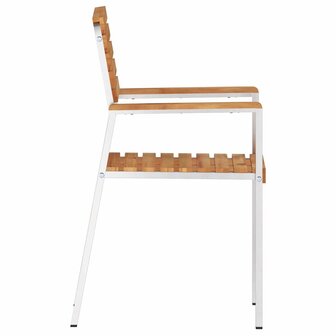 Tuinstoel 2 pcs Bruin 56 x 54.5 x 87cm Massief teakhout