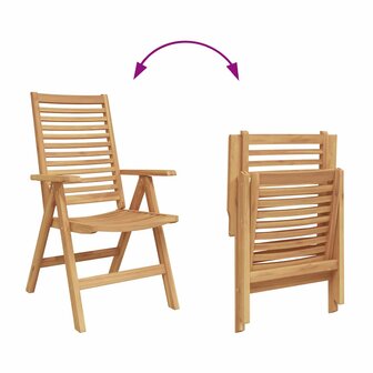 Tuinstoel 8 pcs Bruin 52 x 64.5 x 108 cm Massief teakhout