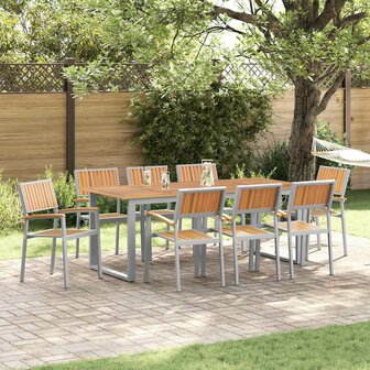 Tuinstoel 8 pcs Bruin 56 x 57 x 87cm Massief acaciahout