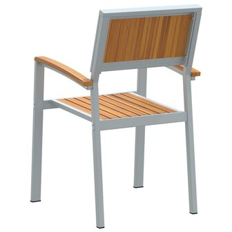 Tuinstoel 8 pcs Bruin 56 x 57 x 87cm Massief acaciahout