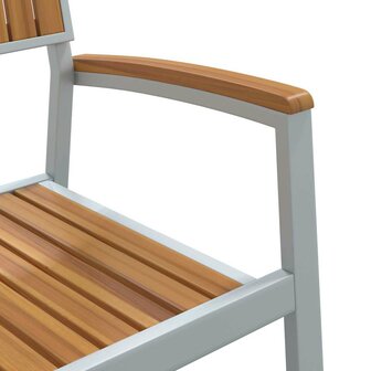 Tuinstoel 8 pcs Bruin 56 x 57 x 87cm Massief acaciahout