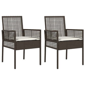 Tuinstoel 2 pcs Bruin 53 x 60 x 85cm poly rattan