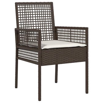 Tuinstoel 2 pcs Bruin 53 x 60 x 85cm poly rattan