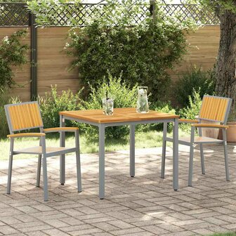 Tuinstoel 2 pcs Bruin 56 x 57 x 87cm Massief acaciahout