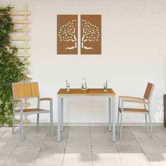 Tuinstoel 2 pcs Bruin 56 x 57 x 87cm Massief acaciahout