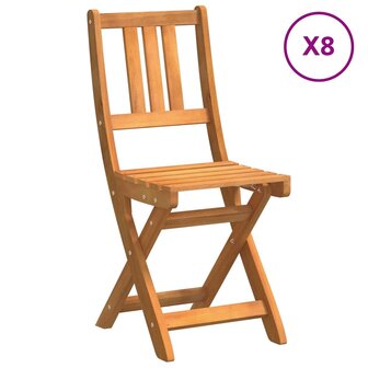 Tuinstoel 8 pcs Bruin 36 x 46 x 86cm Massief acaciahout