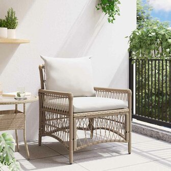 Tuinstoel Beige 60 x 70 x 78cm poly rattan