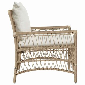 Tuinstoel Beige 60 x 70 x 78cm poly rattan