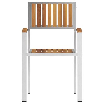 Tuinstoel 6 pcs Bruin 56 x 54.5 x 87cm Massief acaciahout