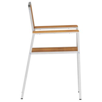 Tuinstoel 6 pcs Bruin 56 x 54.5 x 87cm Massief acaciahout