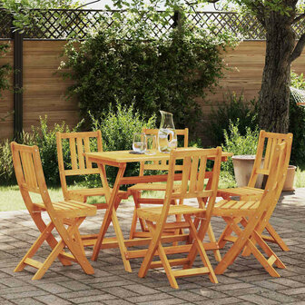 Tuinstoel 6 pcs Bruin 36 x 46 x 86cm Massief acaciahout