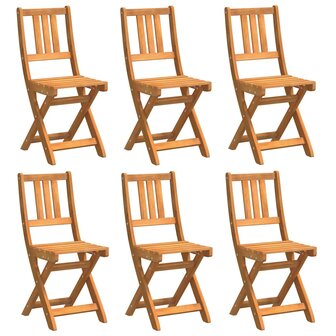 Tuinstoel 6 pcs Bruin 36 x 46 x 86cm Massief acaciahout