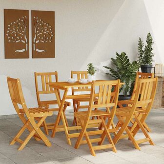 Tuinstoel 6 pcs Bruin 36 x 46 x 86cm Massief acaciahout