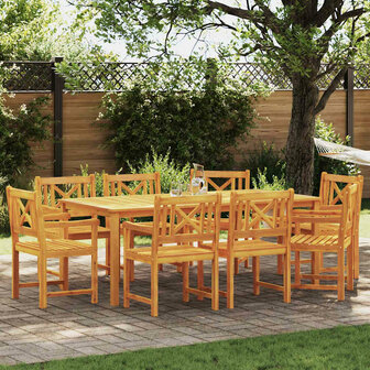 Tuinstoel 8 pcs Bruin 56 x 56 x 90 cm Massief acaciahout