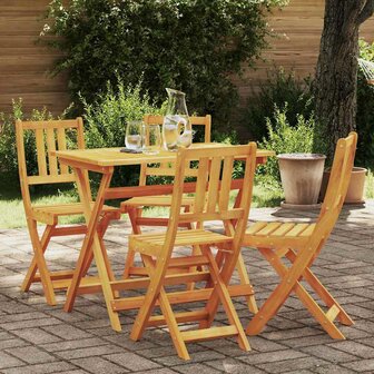 Tuinstoel 4 pcs Bruin 36 x 46 x 86cm Massief acaciahout