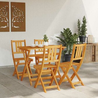 Tuinstoel 4 pcs Bruin 36 x 46 x 86cm Massief acaciahout