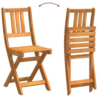 Tuinstoel 4 pcs Bruin 36 x 46 x 86cm Massief acaciahout