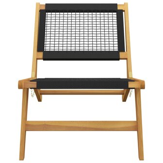 Tuinstoel met voetensteun massief teakhout en polyester