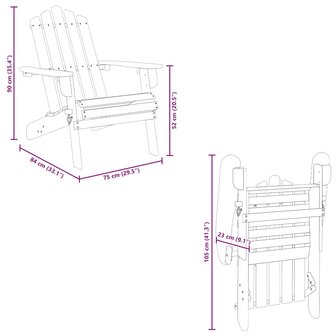 Tuinstoel Adirondack massief acaciahout