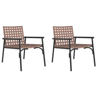 Tuinstoel 2 pcs Zwart 79 x 56 x 73.5cm poly rattan
