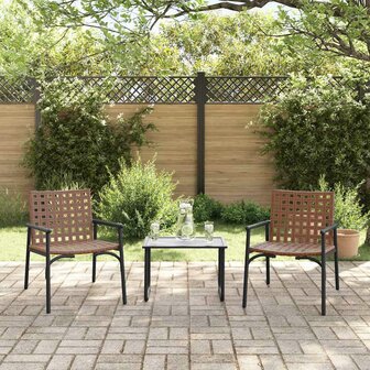 Tuinstoel 2 pcs Zwart 79 x 56 x 73.5cm poly rattan