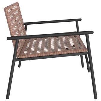 Tuinstoel Zwart 113 x 79 x 75cm poly rattan