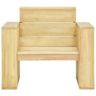 Tuinstoel 89x76x76 cm ge&iuml;mpregneerd grenenhout