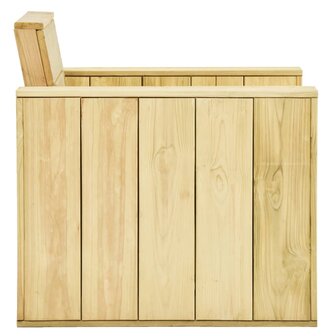 Tuinstoel 89x76x76 cm ge&iuml;mpregneerd grenenhout