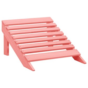 Tuinstoel Adirondack met voetenbank massief vurenhout roze