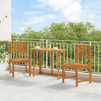 Tuinstoel 2 pcs Bruin 50 x 50 x 91cm Massief acaciahout