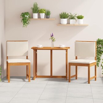 Armloze Tuinstoel 2 pcs Bruin 50 x 50 x 91cm Massief acaciahout