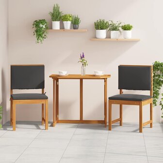 Tuinstoel 2 pcs Bruin 50 x 50 x 91cm Massief acaciahout