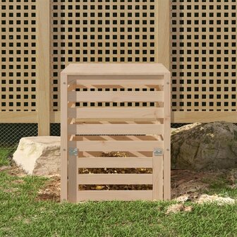 Compostbak 63,5x63,5x77,5 cm massief grenenhout