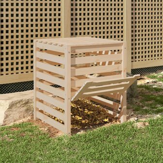 Compostbak 63,5x63,5x77,5 cm massief grenenhout