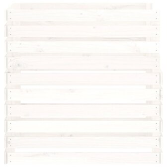 Compostbak 80x80x78 cm massief grenenhout wit