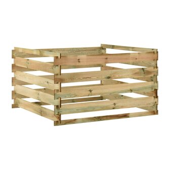 Tuincompostbak gelat 120x120x70 cm ge&iuml;mpregneerd grenenhout