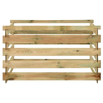 Tuincompostbak gelat 120x120x70 cm ge&iuml;mpregneerd grenenhout