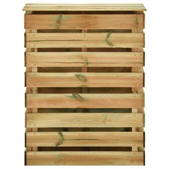 Tuincompostbakken 2 st 80x50x100 cm ge&iuml;mpregneerd grenenhout